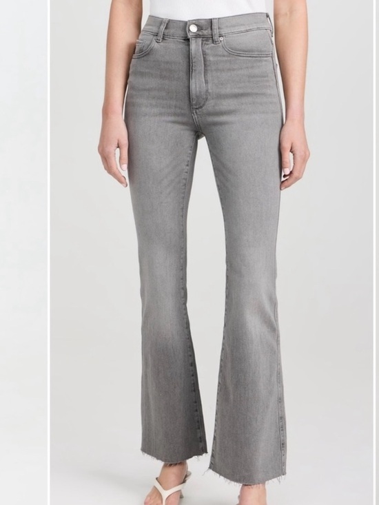 DL1961 Denim - DL1961 Bridget Boot High Rise Instasculpt Crop jeans 29 gray wash raw hem
